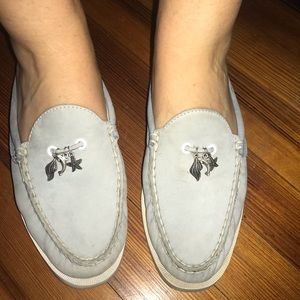 Sperry blue mules with sea charms size 7